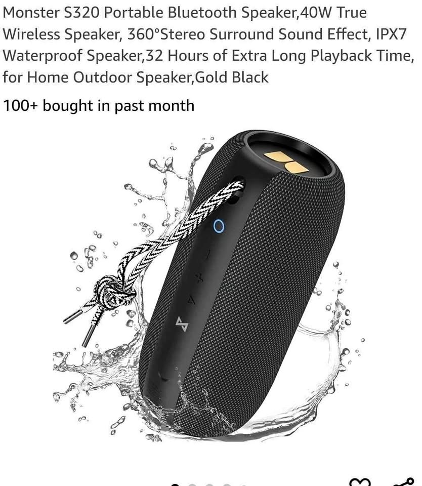 Monster S320 Bluetooth Speaker 40W 360° Stereo