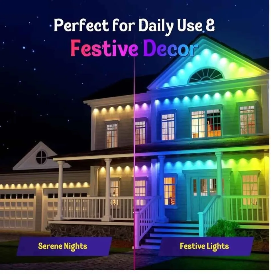 Permanent Outdoor Lights, 150FT RGB Waterproof LED Lights image indicator(3)