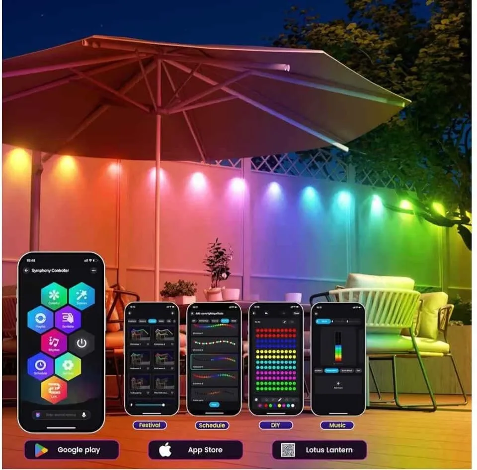 Permanent Outdoor Lights, 150FT RGB Waterproof LED Lights image indicator(4)
