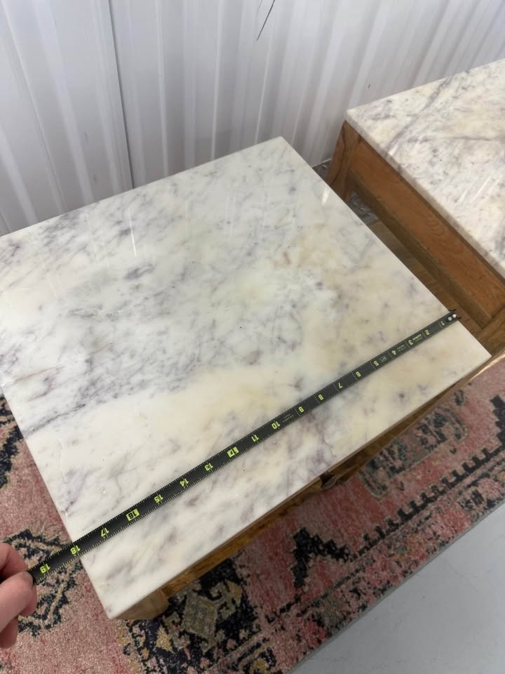 Solid Marble Side Table Pair - photo 4