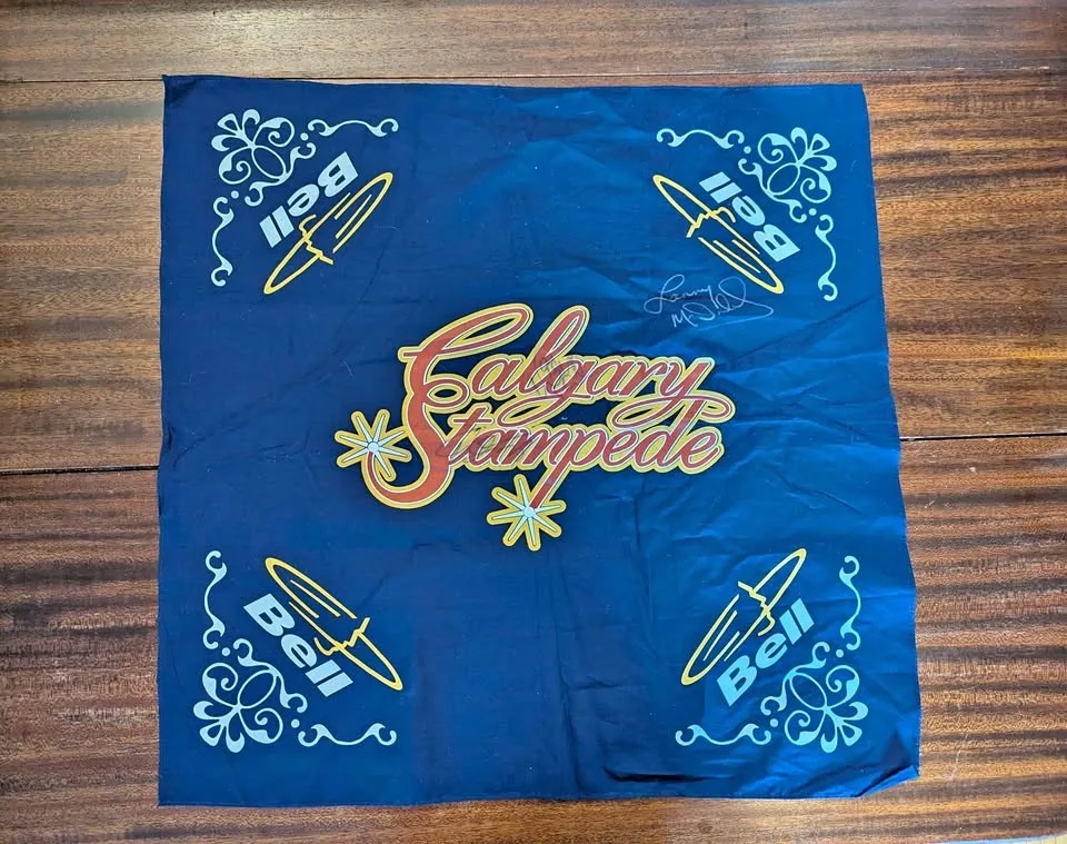 Signed Calgary Stampede Bell Bandana Handkerchief