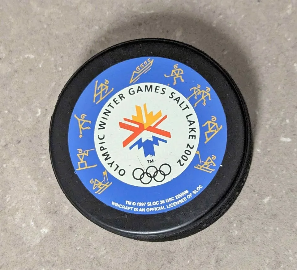 2002 Salt Lake Olympics Hockey Puck