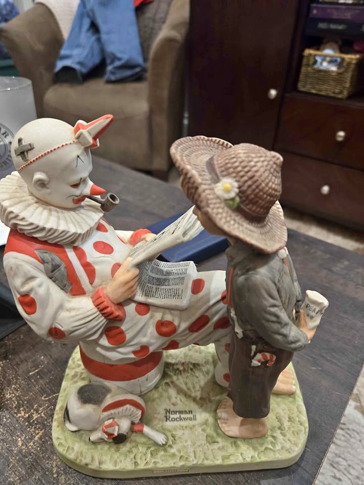 Norman Rockwell Clown Figurine