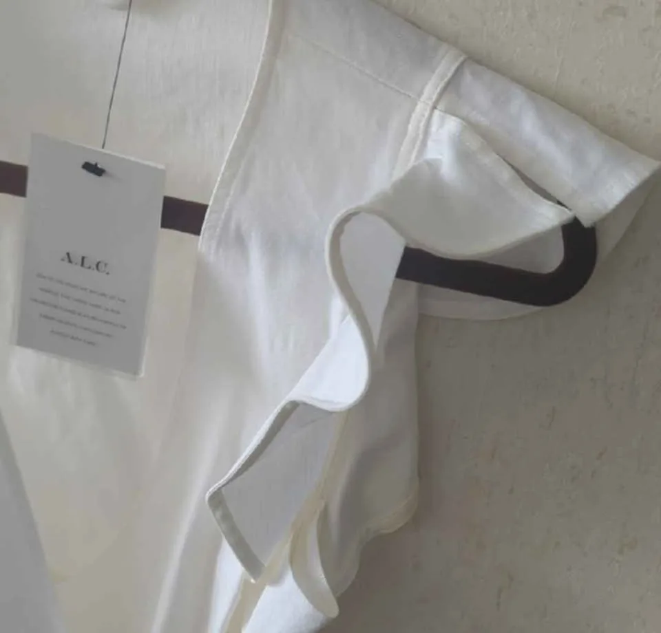 A.L.C. Cream Ruffle Sleeve Mini Dress image indicator(4)