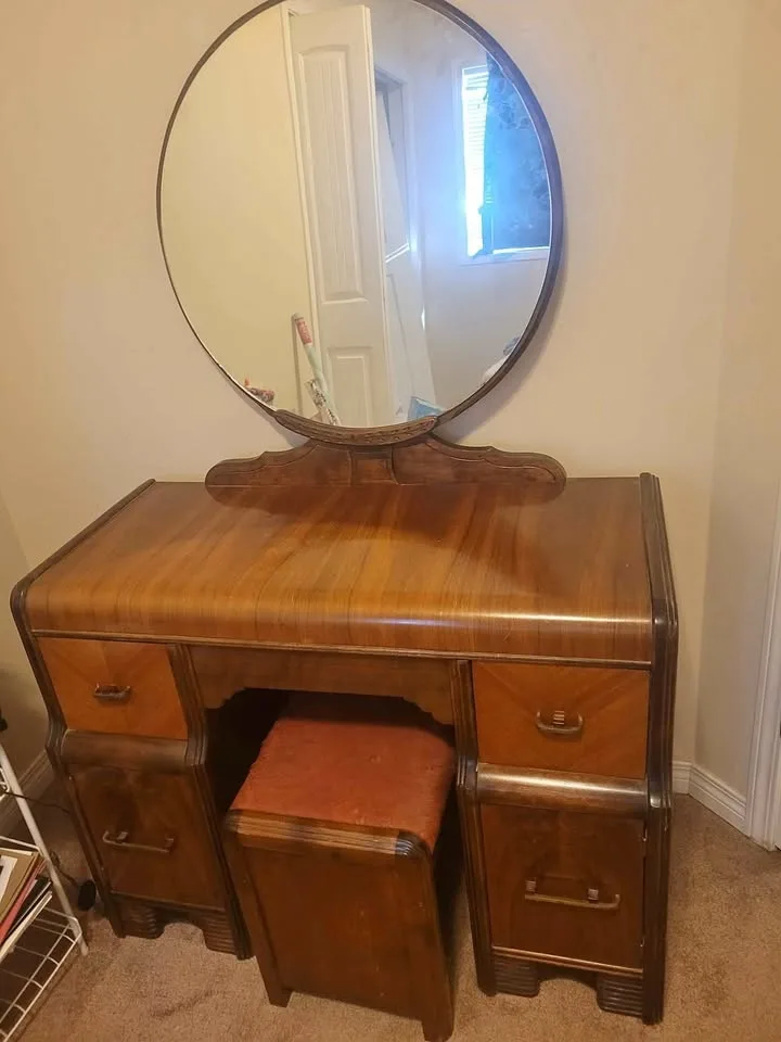 Antique Waterfall Vanity 1930s/40's