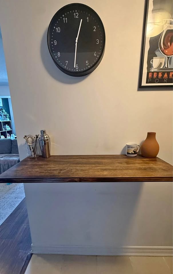 Fold down bar