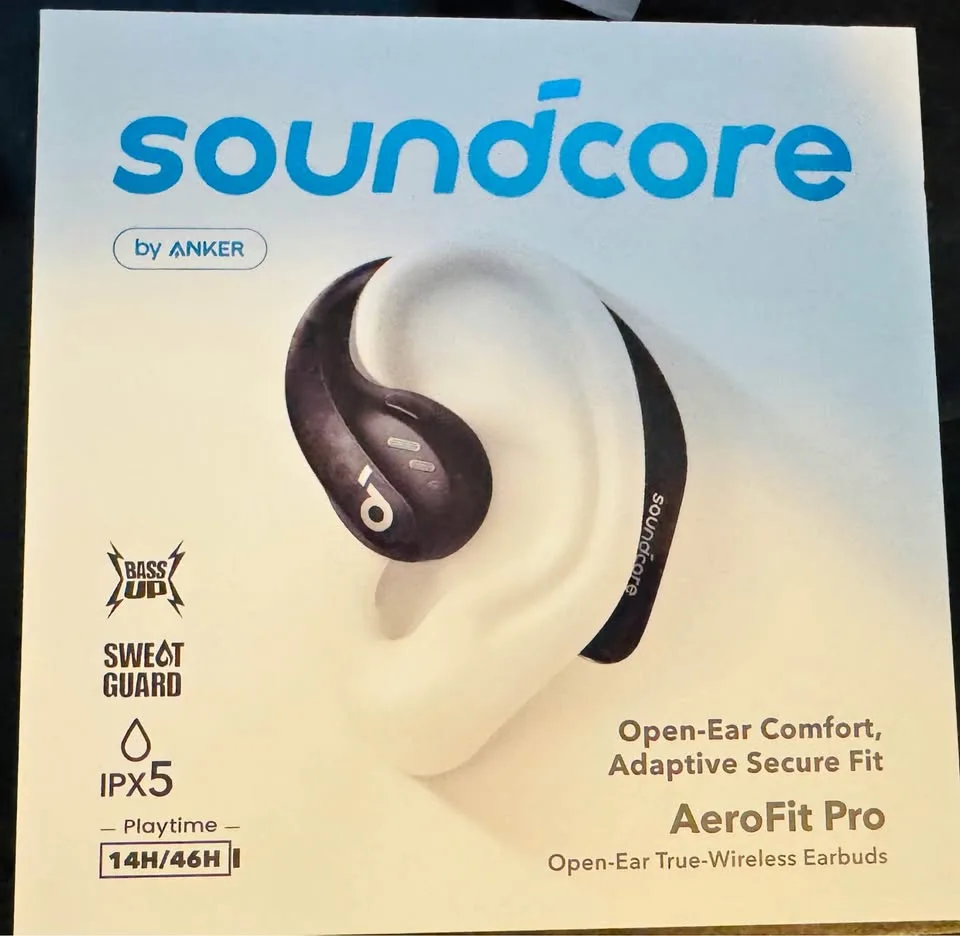 Soundcore Aerofit Pro Open-Ear Wireless Headphones - Black