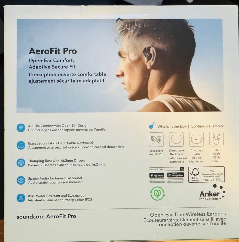 Soundcore Aerofit Pro Open-Ear Wireless Headphones - Black - photo 4