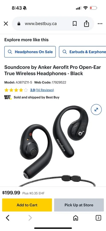 Soundcore Aerofit Pro Open-Ear Wireless Headphones - Black image indicator(5)