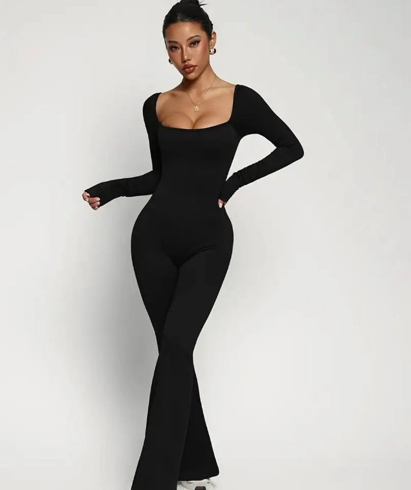 Brand New Thick Black Long-Sleeve Jumpsuit – Size XS image indicator(3)