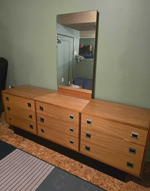Dresser with mirror