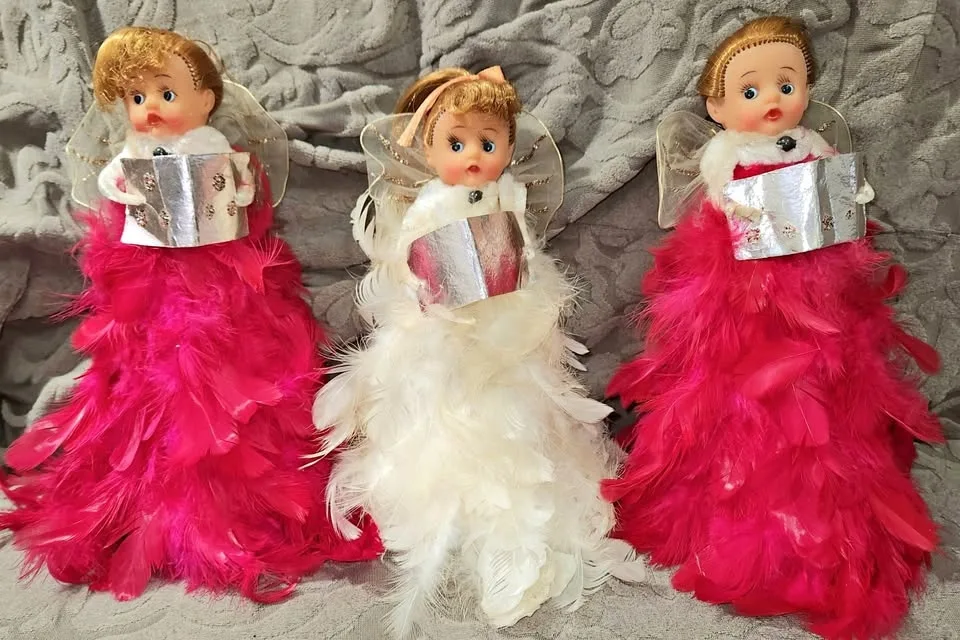 Vintage Feather Angel Trio - Made in Japan