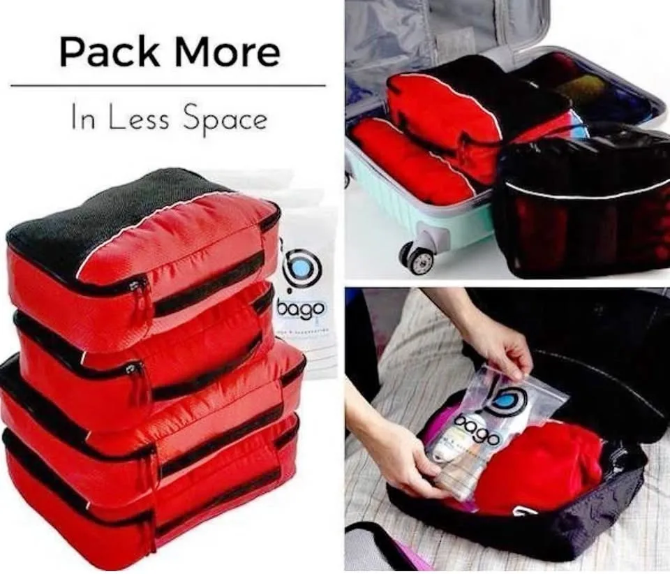 New 7pcs packing cube travel organizer -Colour Red