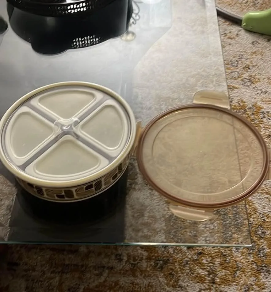 4 compartments snacks/dry fruits trays with lids image indicator(3)