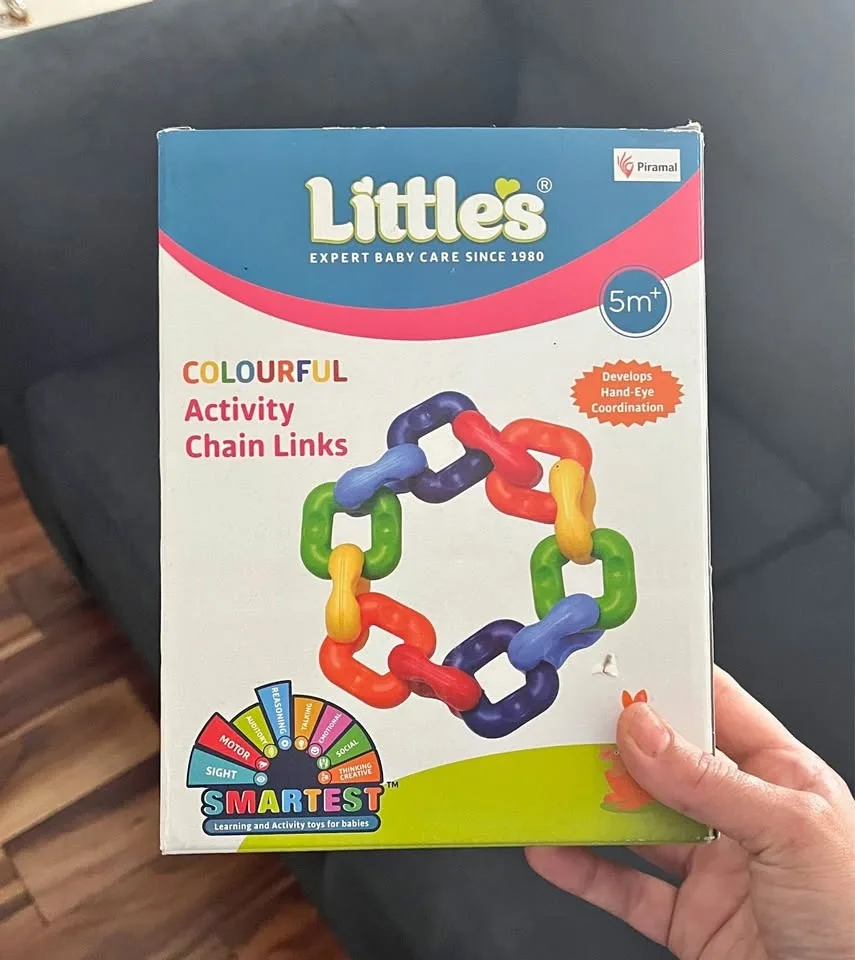 Activity chain links for baby toy