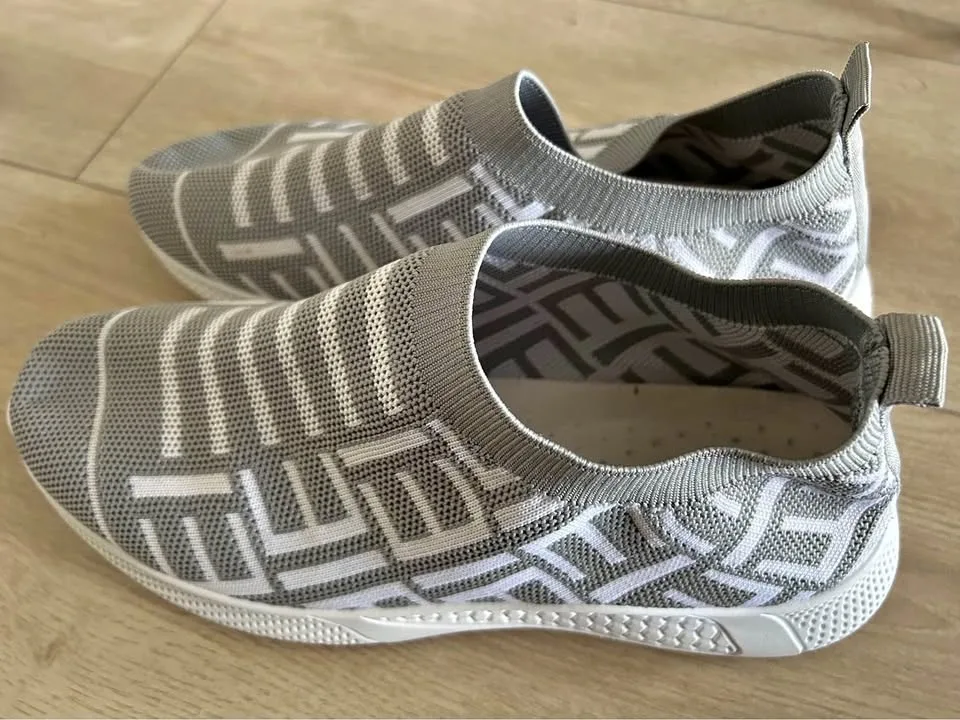 Slip on Women’s Shoe - Size 8 - Grey/White colour