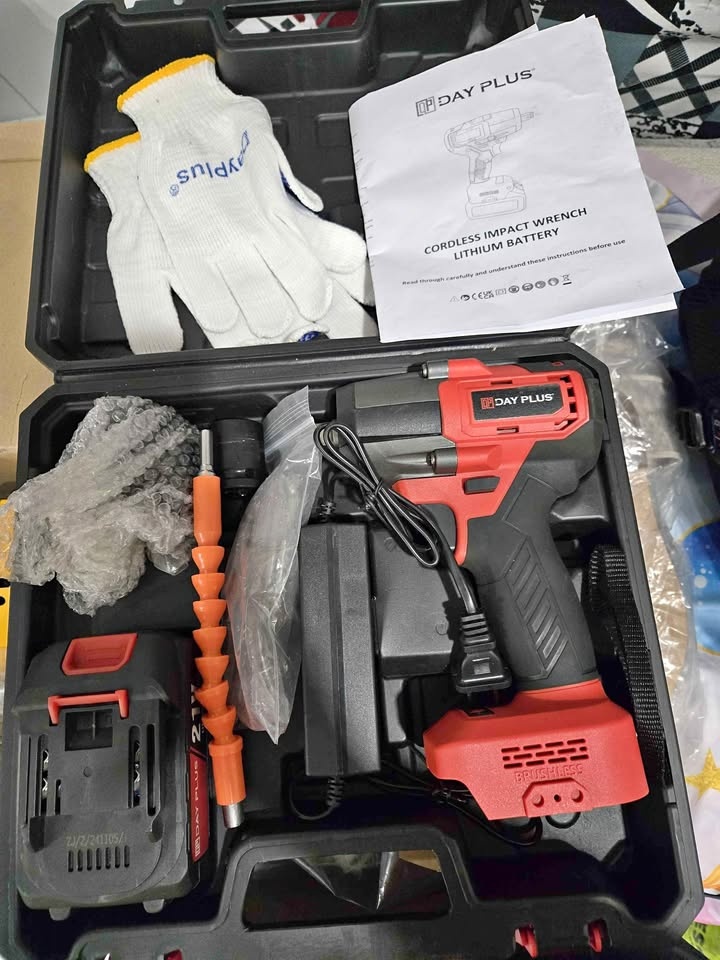 21V Cordless Impact Wrench Screwdriver Brushless 1/2"