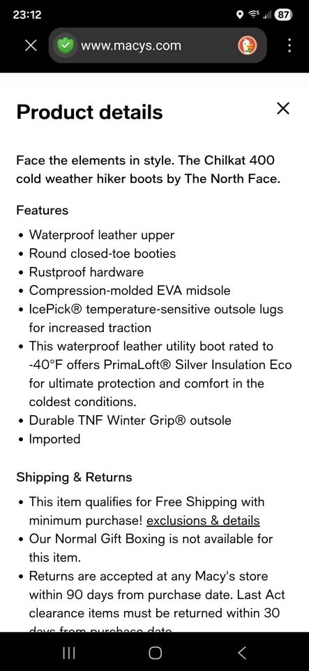 The NorthFace Women Snow Boots Chilkat 400 - photo 4