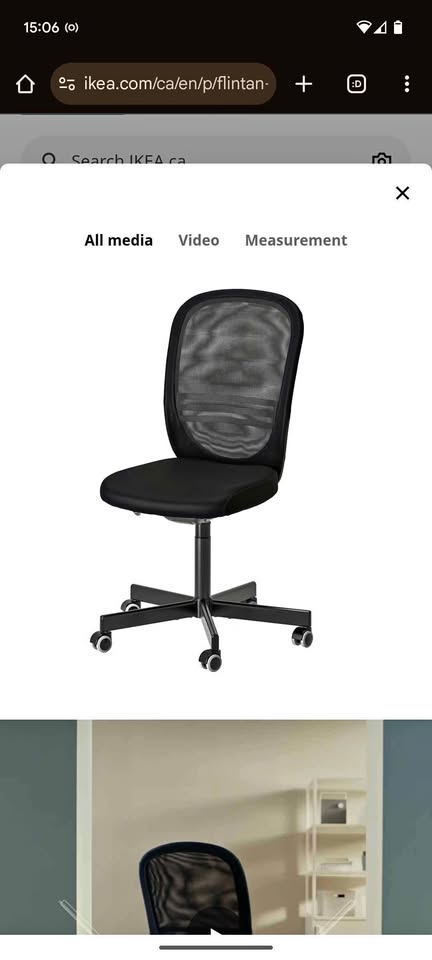 Ikea FLINTAN Black Office Chair