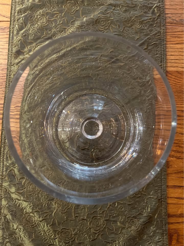 Clear Glass Pedestal Vase / Hurricane Candle Holder - photo 2