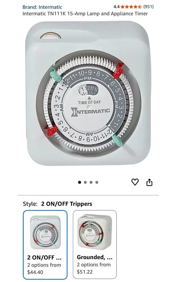 Intermatic TN111K 15-Amp Lamp and Appliance Timer