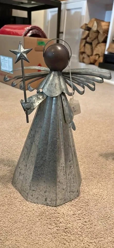 Heavy Galvanized Christmas angel