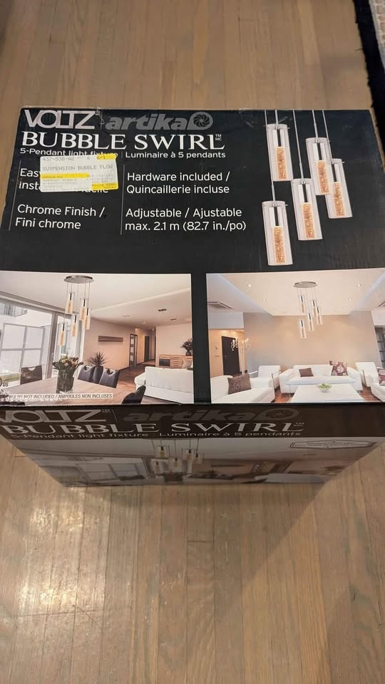 Artika Bubble Swirl 5 Pendant Light - New in Box - photo 2