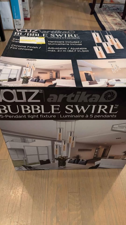 Artika Bubble Swirl 5 Pendant Light - New in Box - photo 3