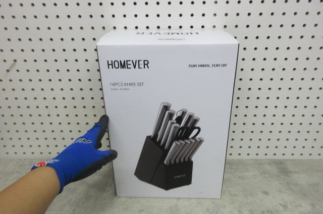 HOMEVER 16PC KITCHEN KNIFE SET W/BLOCK - photo 2