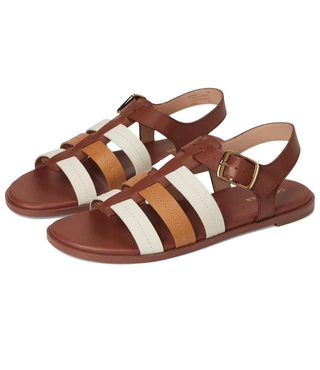 Cole Haan Brown and White Sandals