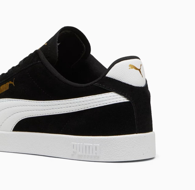 Puma Classic Black and White Suede Sneakers