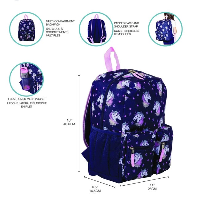 Brand New JetStream Unicorn Kids Back to School Backpack - photo 2