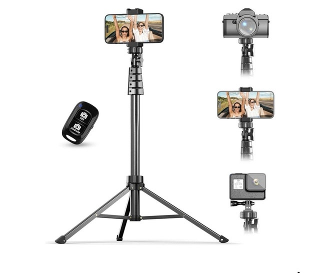 UBeesize 62" Extendable Selfie Stick Tripod Stand