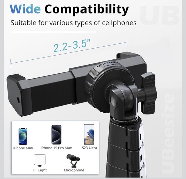 UBeesize 62" Extendable Selfie Stick Tripod Stand - photo 3