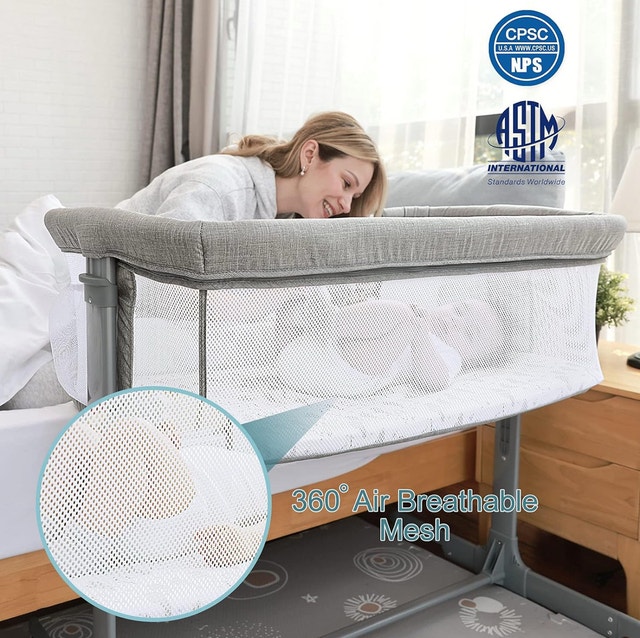 TCBunny 2-in-1 Baby Bassinet Sleeper Portable Crib Bed - photo 2