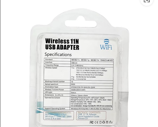 USB 2.0 802.11N 300Mbps WiFi Wireless Adapter - photo 2