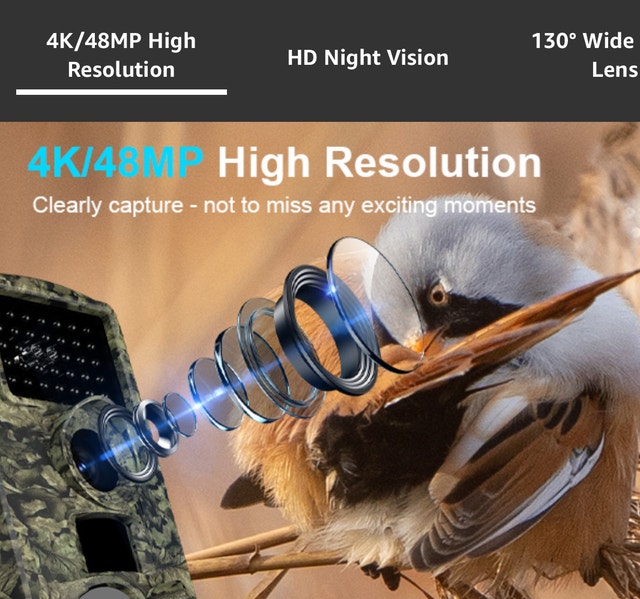 Brand New 4K/48MP Camping Security Trail Camera wt Night Vision - photo 4