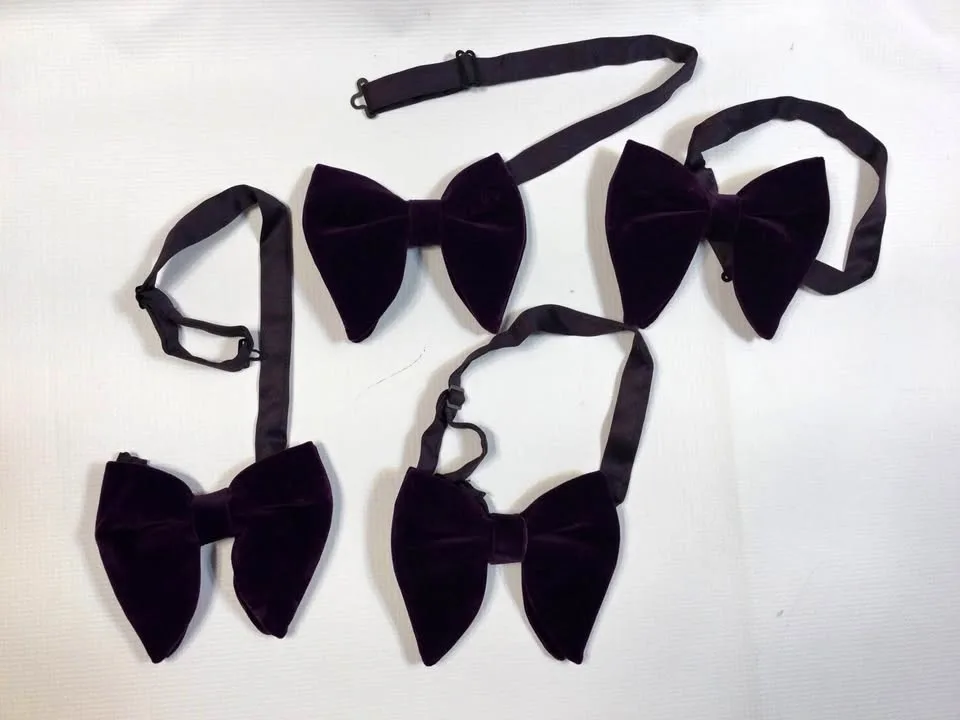Bundle of 4 Oversized Bow Tie Velvet