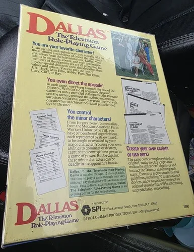 Dallas Role-Playing Game SPI2990 1980 NEW SEALED Vintage image indicator(2)