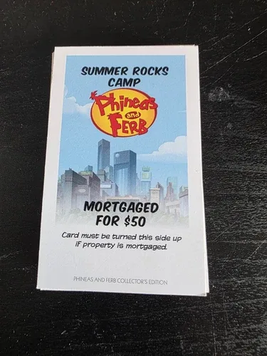 2012 Phineas And Ferb Monopoly Property Cards