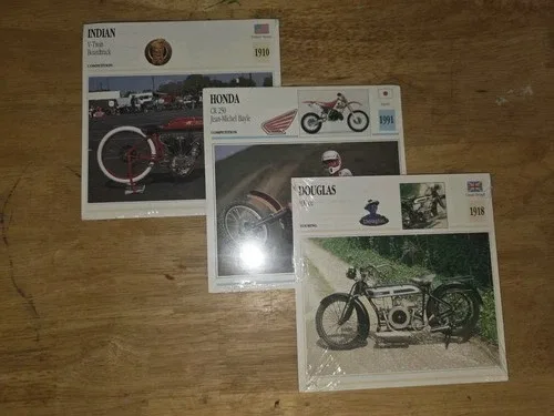 Classic Motorcycles Collector Cards Set of 3