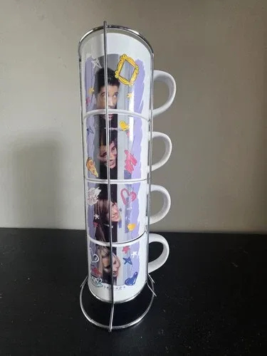 Friends TV Show Stacking Mug Set Central Perk Rachel Joey