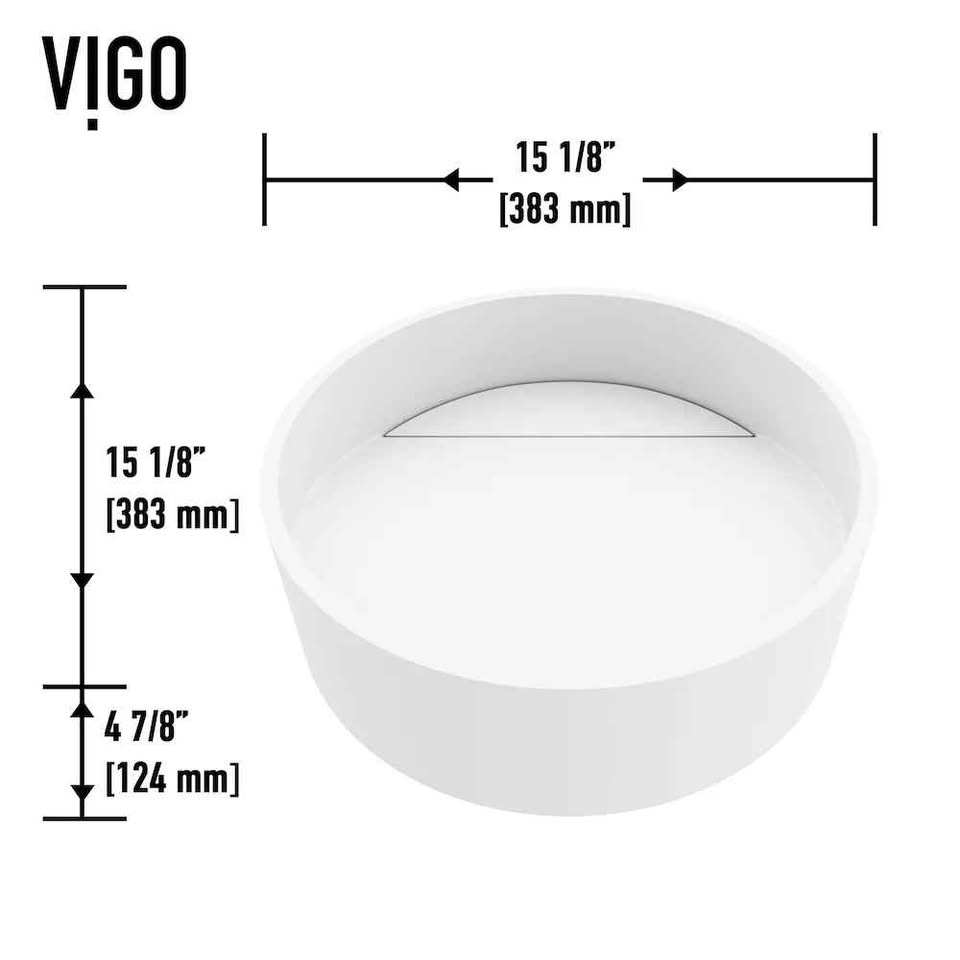 VIGO Bathroom Sink - Matte Stone Round Vessel - photo 3