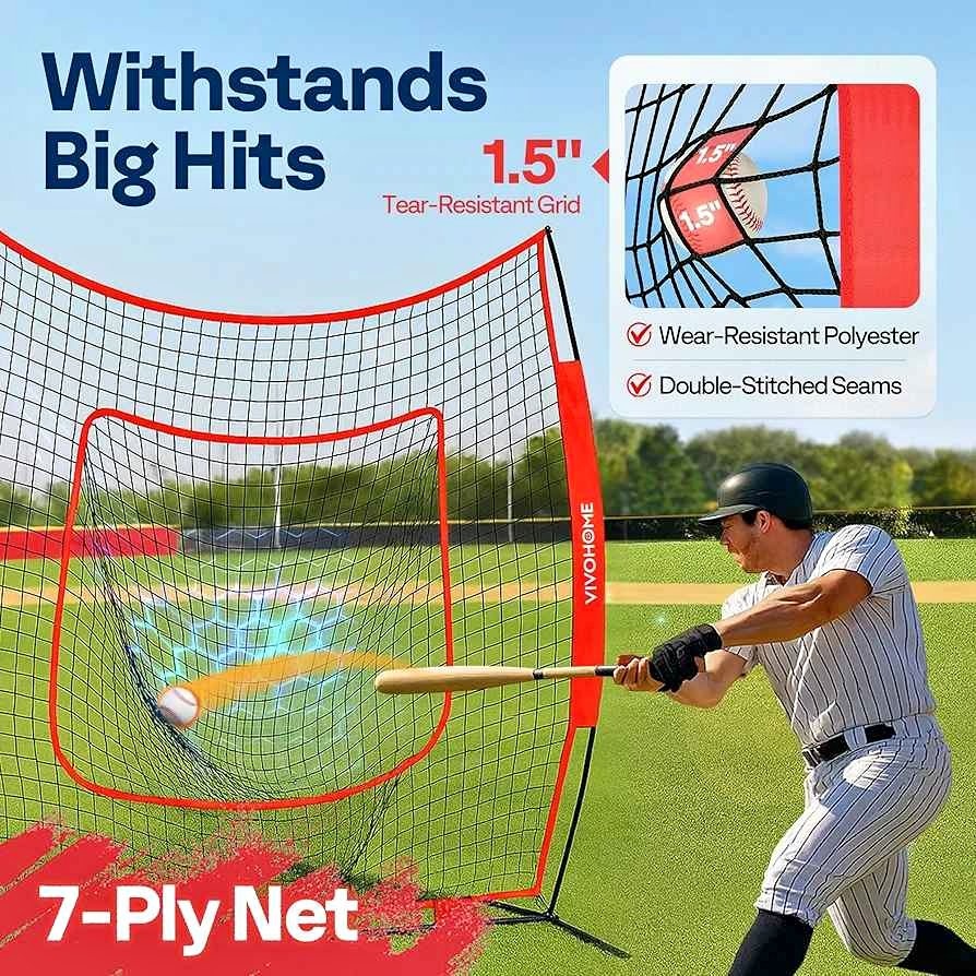 VIVOHOME Baseball Softball Batting Net 7x7 Ft