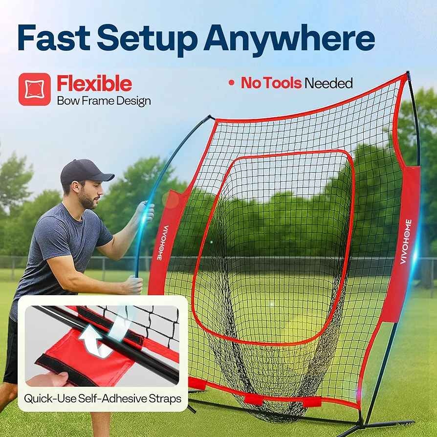 VIVOHOME Baseball Softball Batting Net 7x7 Ft - photo 2