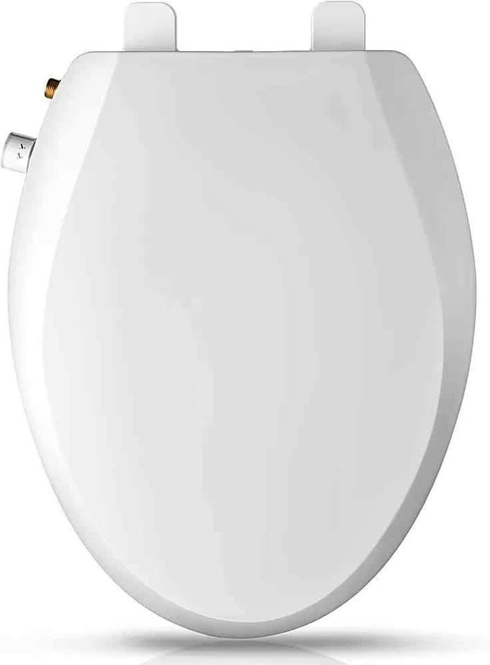 Elongated Bidet Toilet Seat with Dual Nozzles