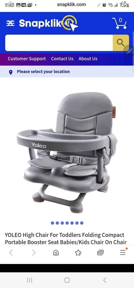 YOLEO High Chair For Toddlers Folding Compact Portable - photo 3