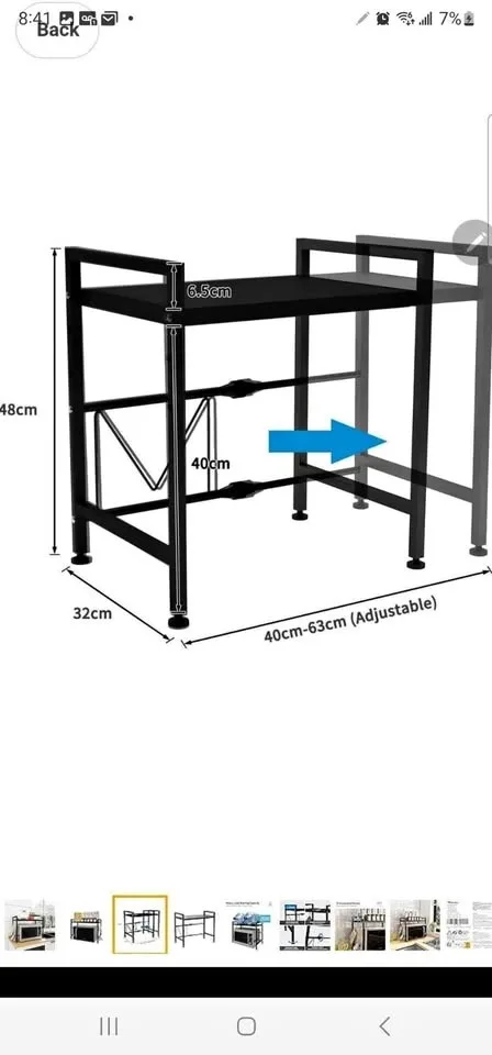 Tier Microwave Oven Rack Expandable Kitchen Counter Shelf