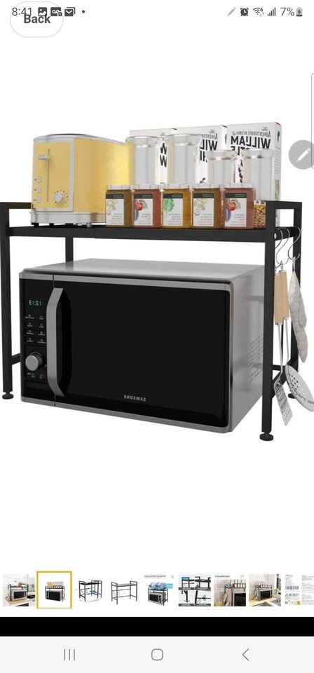 Tier Microwave Oven Rack Expandable Kitchen Counter Shelf - photo 2
