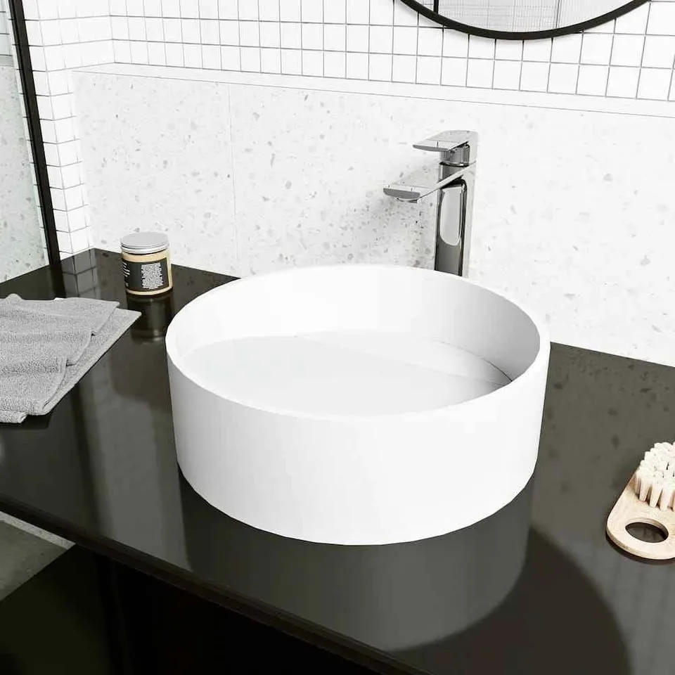 VIGO Starr Vessel Sink - 15" Round, Matte White